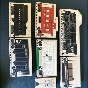 Lionel train wooden block set